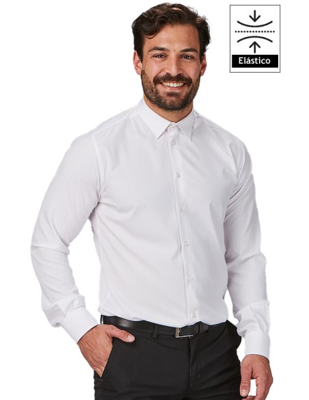 CAMISA COOL DRY CLASICA HOMBRE GABRIEL - Blanco