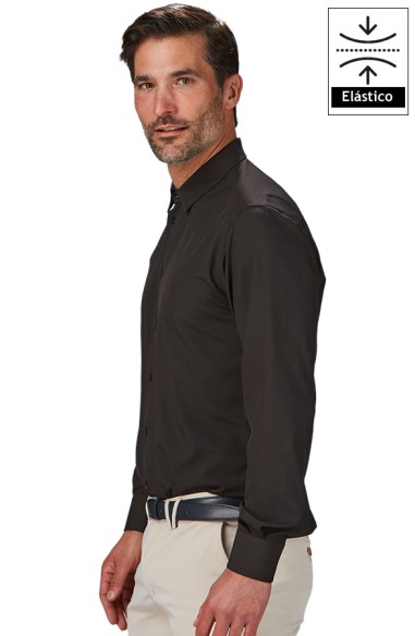 CAMISA COOL DRY CLASICA HOMBRE GABRIEL - Negro