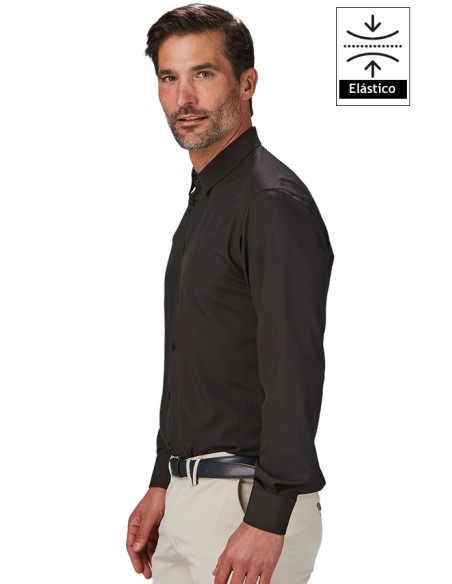 CAMISA COOL DRY CLASICA HOMBRE GABRIEL - Negro
