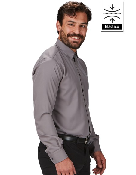 CAMISA COOL DRY CLASICA HOMBRE GABRIEL - Gris