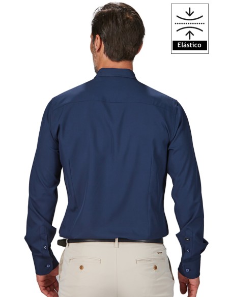 CAMISA COOL DRY CLASICA HOMBRE GABRIEL - Marino