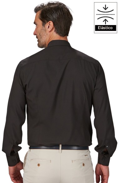 CAMISA COOL DRY CLASICA HOMBRE GABRIEL - Negro
