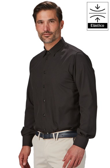 CAMICIA COOL DRY CLASSICA UOMO GABRIEL -Nero
