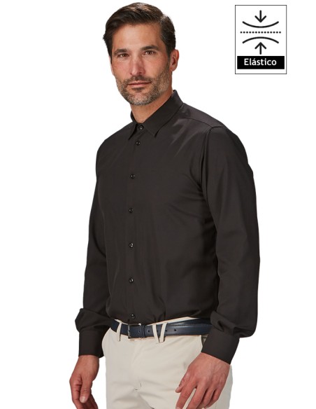 CAMISA COOL DRY CLASICA HOMBRE GABRIEL - Negro