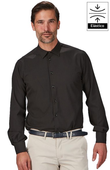 CAMICIA COOL DRY CLASSICA UOMO GABRIEL -Nero
