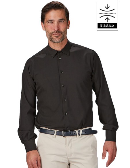 CAMICIA COOL DRY CLASSICA UOMO GABRIEL -Nero