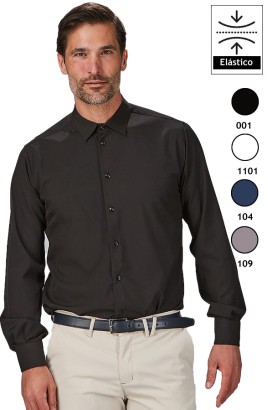 CAMISA COOL DRY CLASICA HOMBRE GABRIEL - Negro