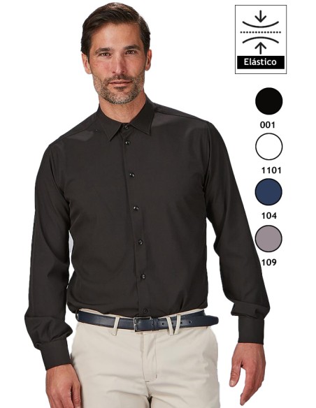 CAMISA COOL DRY CLASICA HOMBRE GABRIEL - Negro