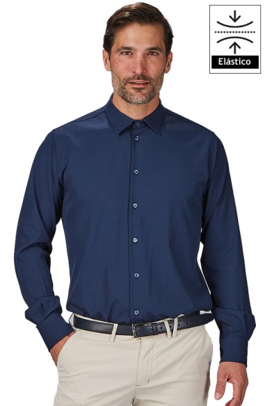 CAMICIA COOL DRY CLASSICA UOMO GABRIEL -Blu Navy