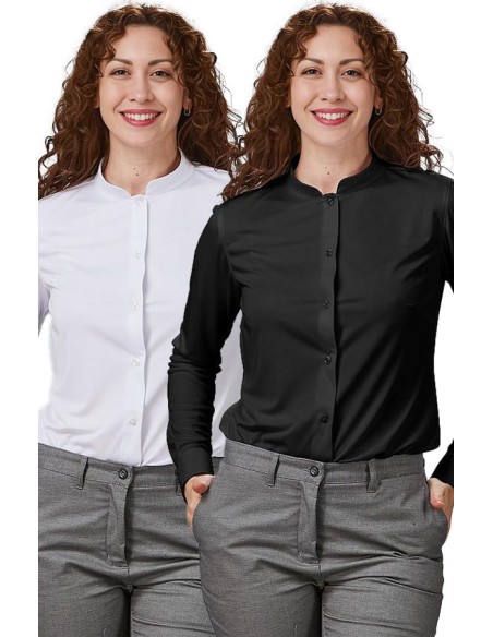 CAMISA INTERLOCK CUELLO MAO MUJER RENATA