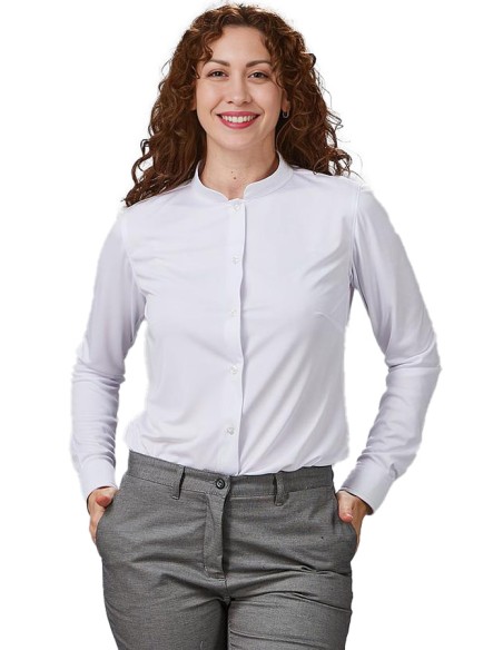 CAMICIA INTERLOCK COLLO ALLA COREANA DONNA RENATA