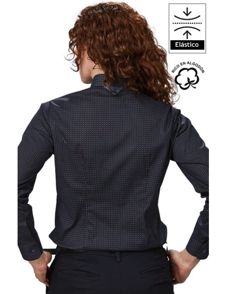 CAMISA DE PUNTOS BICOLOR MUJER SABRINA