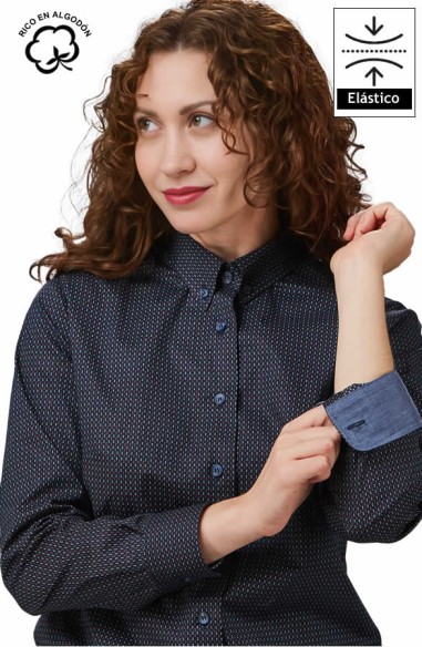 CAMISA DE PUNTOS BICOLOR MUJER SABRINA