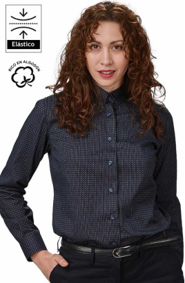 CAMISA DE PUNTOS BICOLOR MUJER SABRINA