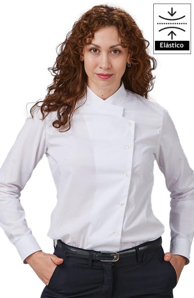 CAMISA CUELLO COCINERO MUJER ANGELICA