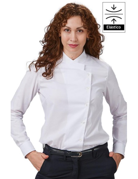 CAMISA CUELLO COCINERO MUJER ANGELICA