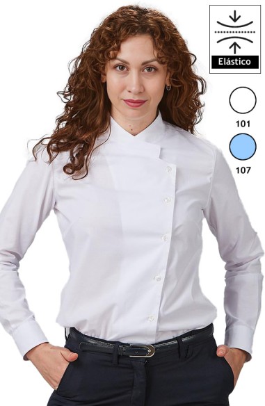 CAMISA CUELLO COCINERO MUJER ANGELICA