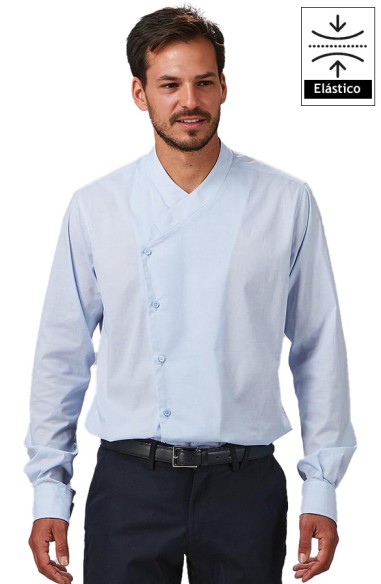 CAMISA HOMBRE SLIM FIT FIL A FIL CUELLO COCINERO MARCELLO