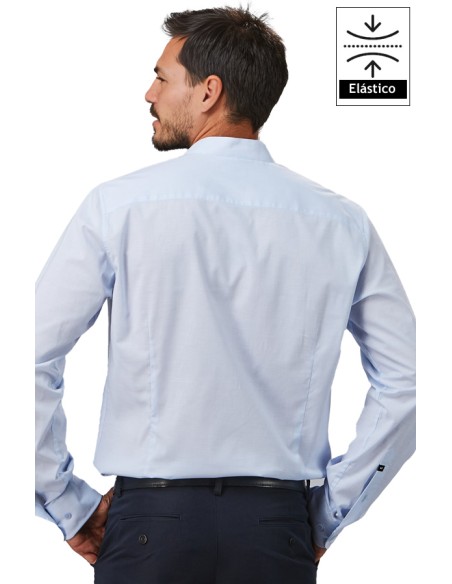 CAMISA HOMBRE SLIM FIT FIL A FIL CUELLO COCINERO MARCELLO