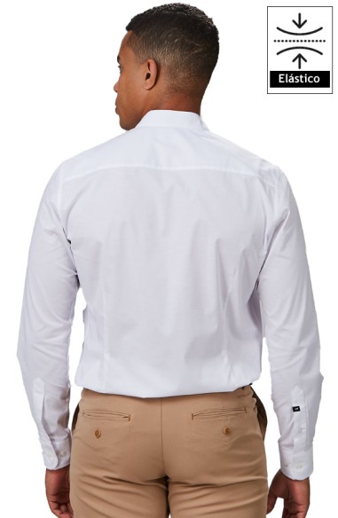CAMISA HOMBRE SLIM FIT FIL A FIL CUELLO COCINERO MARCELLO