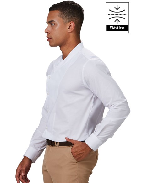 CAMICIA UOMO COLLO DA CHEF SLIM FIT FIL A FIL MARCELLO