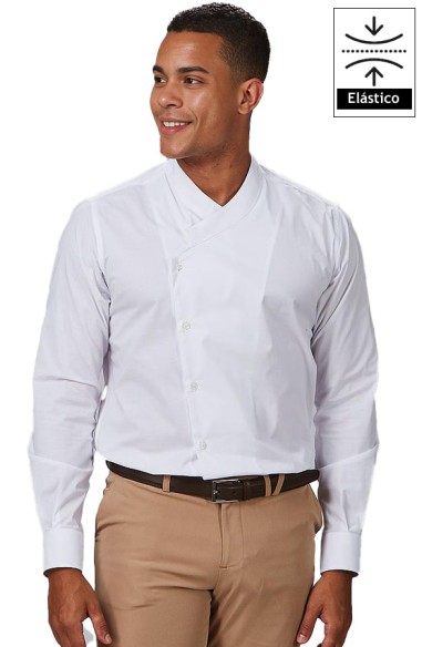 CAMICIA UOMO COLLO DA CHEF SLIM FIT FIL A FIL MARCELLO