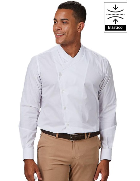 CAMISA HOMBRE SLIM FIT FIL A FIL CUELLO COCINERO MARCELLO