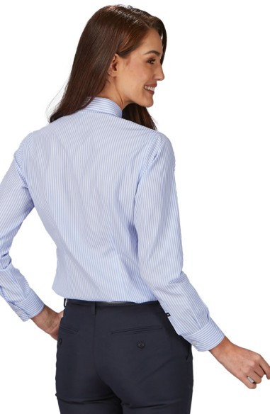 CAMISA RAYAS MUJER ANNALISA - raya celeste