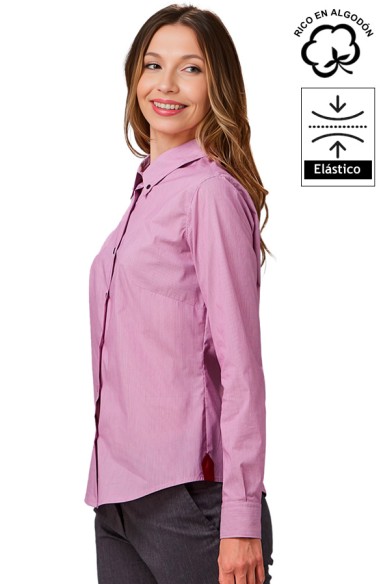 CAMICIA A MICRORIGHE DONNA FABIOLA