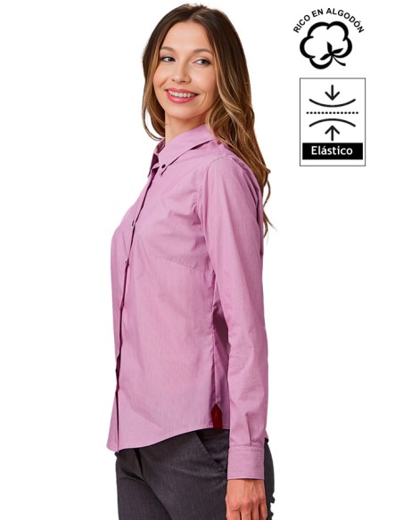 CAMICIA A MICRORIGHE DONNA FABIOLA