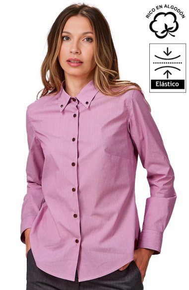 CAMICIA A MICRORIGHE DONNA FABIOLA