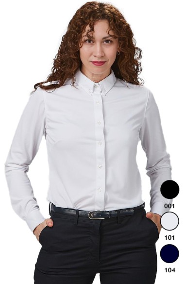 CAMISA AIR DRY CLASICA MUJER NICOLETTA - blanca