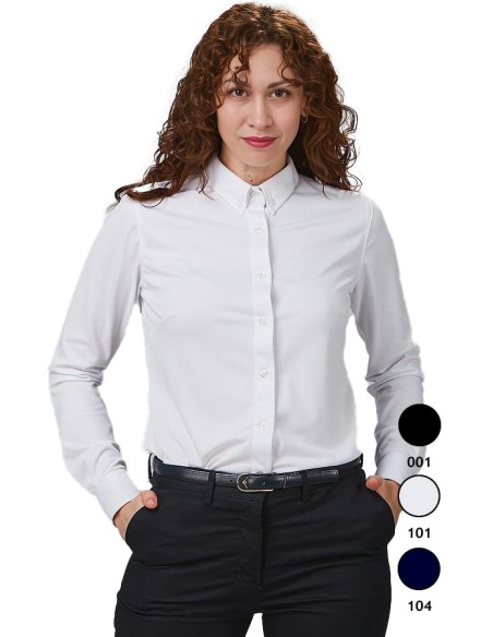 CAMICIA  AIR DRY CLASSICA DONNA NICOLETTA -bianco