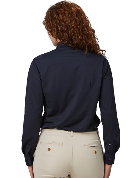 CAMISA AIR DRY CLASICA MUJER NICOLETTA - marino
