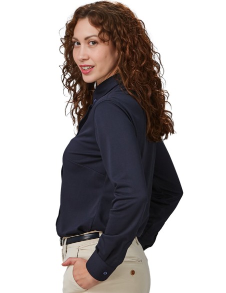 CAMISA AIR DRY CLASICA MUJER NICOLETTA - marino