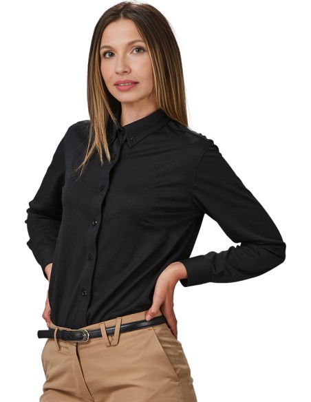 CAMISA AIR DRY CLASICA MUJER NICOLETTA - negra