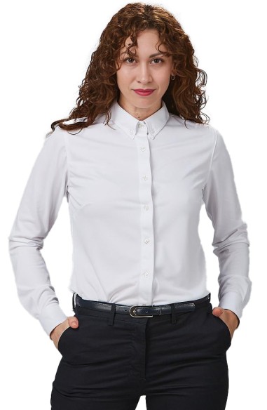 CAMISA AIR DRY CLASICA MUJER NICOLETTA - blanca