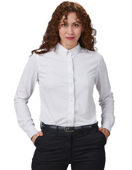 CAMICIA  AIR DRY CLASSICA DONNA NICOLETTA -bianco