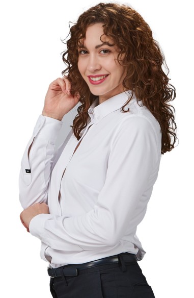CAMICIA  AIR DRY CLASSICA DONNA NICOLETTA -bianco