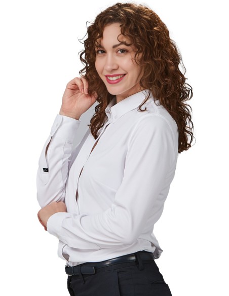 CAMICIA  AIR DRY CLASSICA DONNA NICOLETTA -bianco