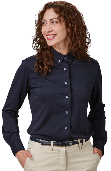 CAMISA AIR DRY CLASICA MUJER NICOLETTA - marino