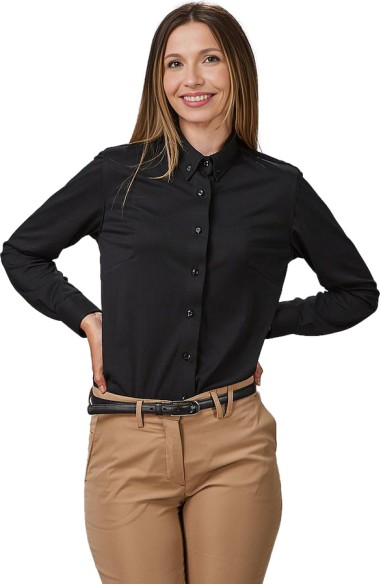 CAMISA AIR DRY CLASICA MUJER NICOLETTA - negra