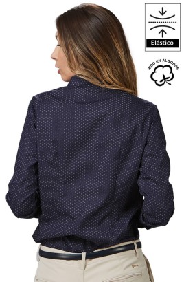 CAMISA PUNTEADA CUELLO MAO MUJER TERESA 2