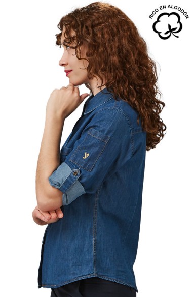 CAMISA TEJANA MANGA REGULABLE MUJER VALERIA