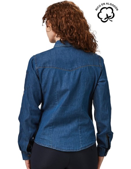 CAMICIA DENIM MANICA REGOLABILE DONNA VALERIA