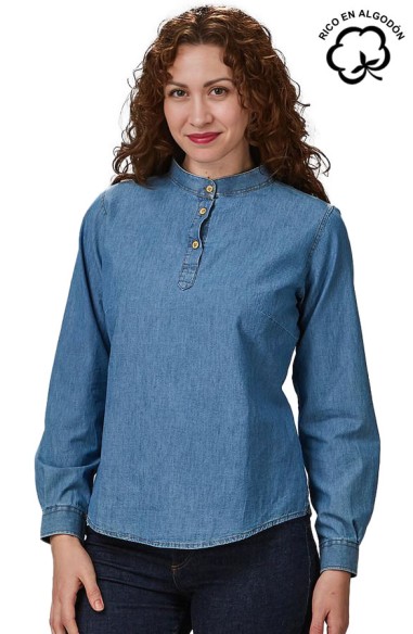 CAMISA TEJANA 3 BOTONES MUJER JULIETTA