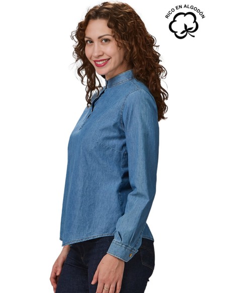 CAMISA TEJANA 3 BOTONES MUJER JULIETTA