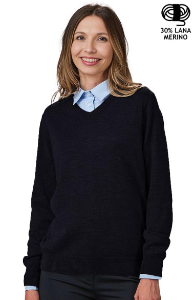 MAGLIA DONNA M/L SCOLLO A V