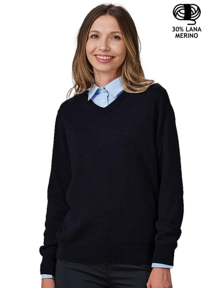 MAGLIA DONNA M/L SCOLLO A V