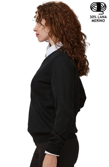 MAGLIA DONNA M/L SCOLLO A V